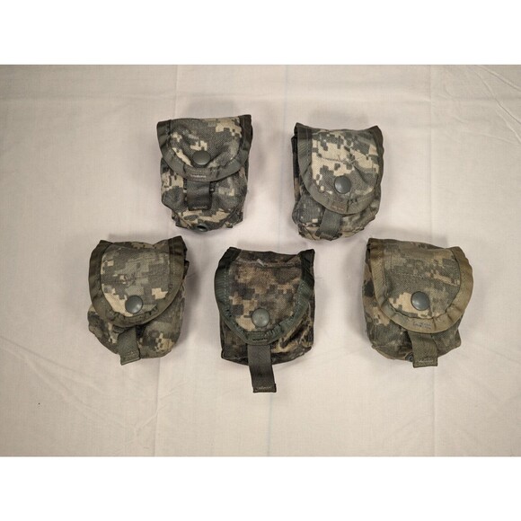 5 Military Hand Grenade Pouch, Army ACU Digital Camo MOLLE II Pouches VGC - Picture 1 of 11